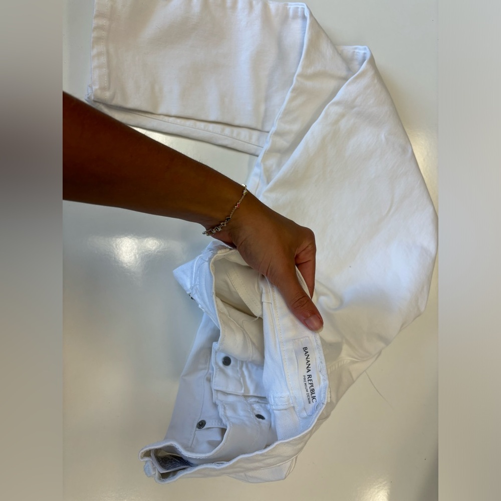 Banana Republic 29P white skinny ankle jeans